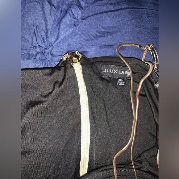 Viral JLuxlable light gold visions of you midi dress 2X chain straps, sold out - Picture 6 of 16